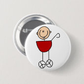 キャリッジ棒の姿ボタンのベビー 缶バッジ (正面&裏面)