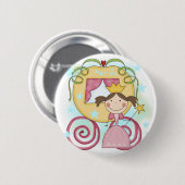 キャリッジTシャツおよびギフトのプリンセス 缶バッジ (正面&裏面)