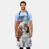 キャリバリーキングウィンターワンダーランドクリスマスジョイ エプロン (着用した状態)