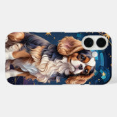 キャリバリーキングチャールズのステンドグラス夜空スター Case-Mate iPhoneケース (裏面 (横))