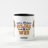 キャリバリーキングチャールズスパニエル犬あなたが私の尾を振る マグカップ (中央)