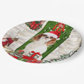 キャリバリーキングドッグクリスマス ペーパープレート (アングル)