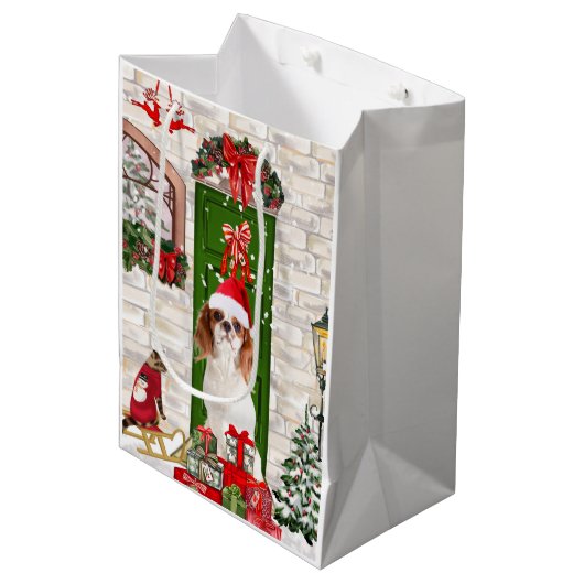 キャリバリーキングドッグクリスマス ミディアムペーパーバッグ (正面アングル)