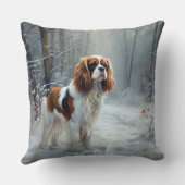 キャリバリーキング雪のクリスマスブラシを許可 クッション (裏面)