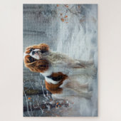 キャリバリーキング雪のクリスマスブラシを許可 ジグソーパズル (縦)