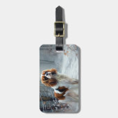 キャリバリーキング雪のクリスマスブラシを許可 ラゲッジタグ (正面縦)