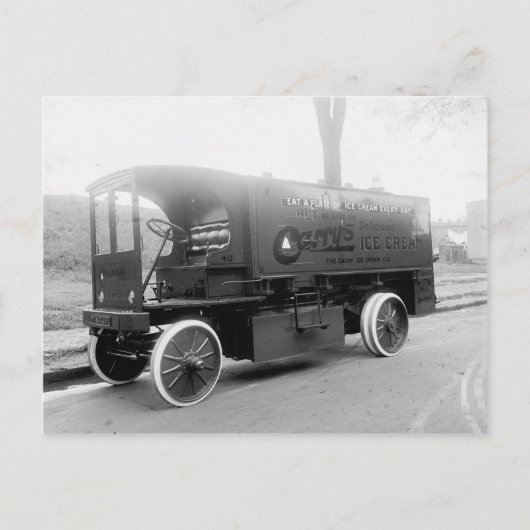 キャリーのアイスクリームトラック ポストカード (正面)