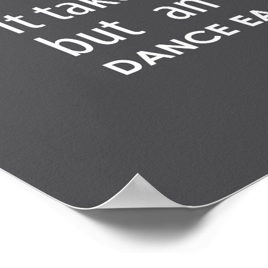 キャリーのダンスの感動的引用文の壁 – グレー ポスター (角)