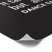 キャリーのダンスの感動的引用文の壁 – 黒 ポスター (角)