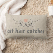 キャリーキャット顔- CAT HAIR CATCHER - NEUTRAL ランバークッション (ブランケット)