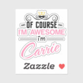 キャリー、もちろん私の名素晴らし前 シール (シート)