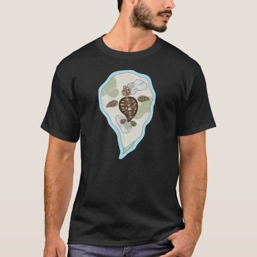 キャリー・アカウミガメ メンズ ダークTシャツ Tシャツ (正面)