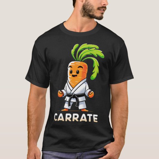 キャレーおもしろいト空手ニンジン先生学生マルティア Tシャツ (正面)