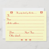 キャロおもしろいル歌手のクリスマスシーン 招待状 (裏面)