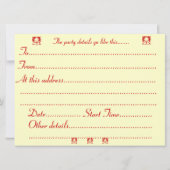 キャロおもしろいル歌手のクリスマスシーン 招待状 (裏面)