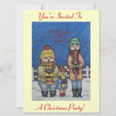 キャロおもしろいル歌手のクリスマスシーン 招待状 (正面)