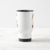 キャロッお洒落トカラフル付き可愛いバニー トラベルマグ (中央)