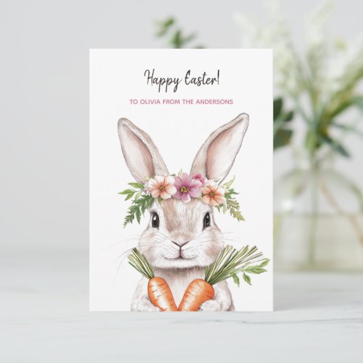 キャロッかわいらしト付きイースターバニー カード (スタンド正面)