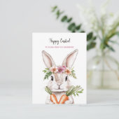 キャロッかわいらしト付きイースターバニー ポストカード (スタンド正面)