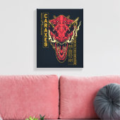 キャロックスヘッド辰年 | 恭喜發財 キャンバスプリント (インサイチュ (リビング))