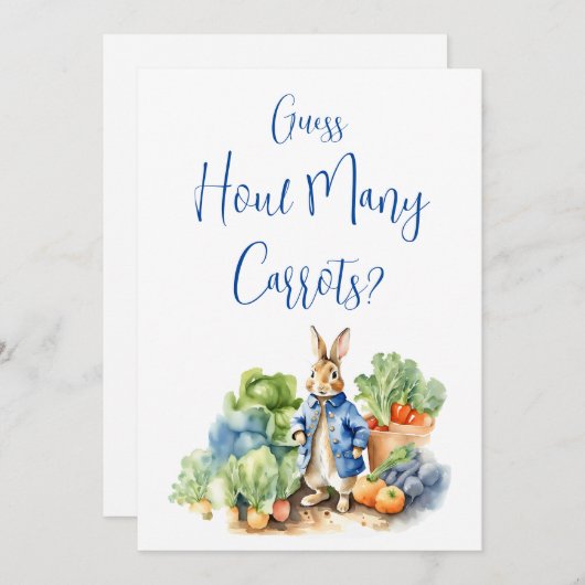 キャロットがいくつサインを推測 招待状 (正面/裏面)