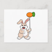 キャロットを風船にしたウサギ.PNG ポストカード (正面)