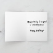 キャロットケーキカップケーキ紙吹雪パーソナライズされた誕生日 カード (内部)