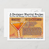 キャロットケーキマルティーニレシピはがき ポストカード (正面/裏面)