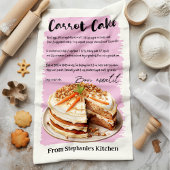 キャロットケーキレシピ パーソナライズされた キッチンタオル