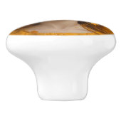 キャロットトップキッドオレンジ色アクセント セラミックノブ (側面)