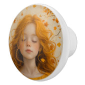 キャロットトップキッドオレンジ色アクセント セラミックノブ (右)