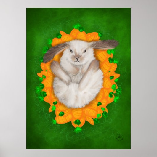 キャロットヘイブン：ブラウンとホワイトバニーの至福のボウ ポスター (正面)