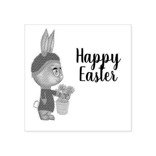 キャロットラバーバニーイースターカスタムハッピーイースター ラバースタンプ (インプリント)