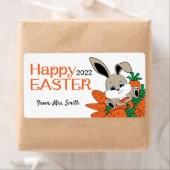 キャロツラベル付きイースターバニーあなたの名前 ラベル (インサイチュ)