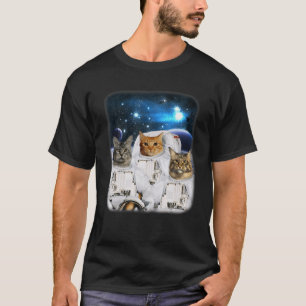 キャロナウツ宇宙キャット宇宙飛行士、キャットヘッド付きGa Tシャツ