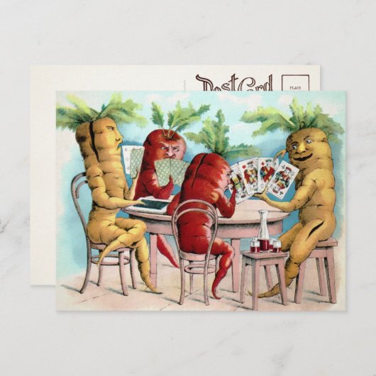 キャロビクトリアンットトランプはがき ポストカード (正面/裏面)