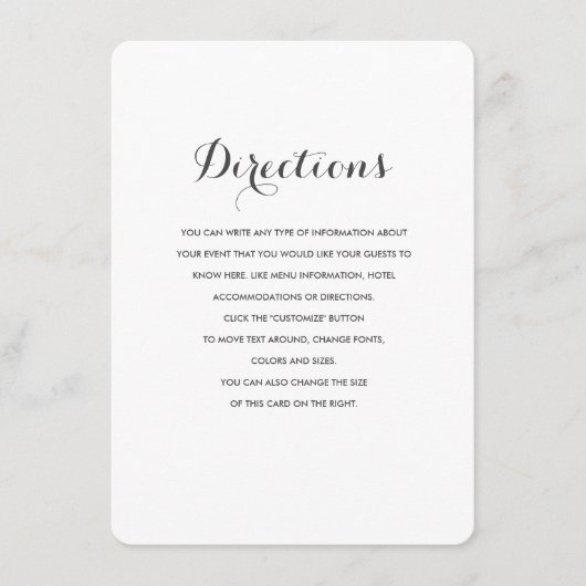 キャロライナのウェディング挿入 エンクロージャーカード (正面)