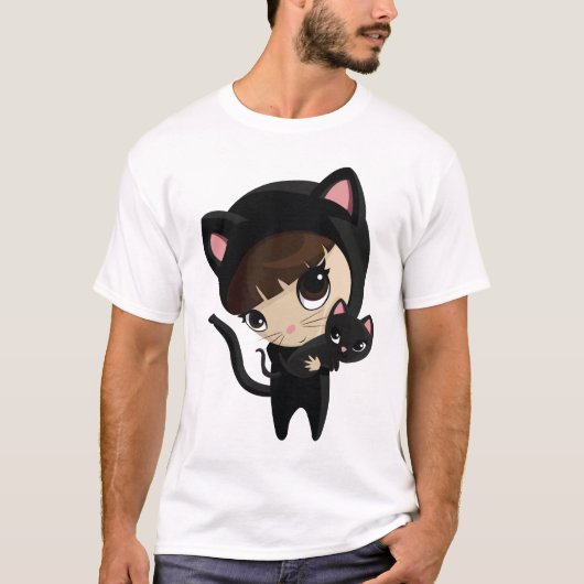 キャロラインおよびキャンデー猫 Tシャツ (正面)