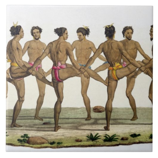 キャロラインの島民のダンスは、「Leからの22をめっきします タイル (正面)