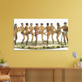 キャロライン島民のダンス、プレート22から'Le キャンバスプリント (インサイチュ (リビング))