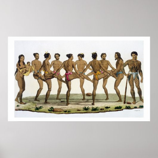 キャロライン島民のダンス、プレート22から'Le ポスター (正面)
