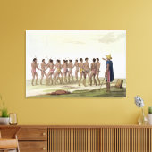 キャロライン島民の戦争ダンス、プレート22から キャンバスプリント (インサイチュ (リビング))