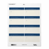 キャロライン郵送ラベル、ネイビーブルー ラベル (フルシート)