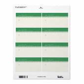 キャロライン郵送ラベル、緑 ラベル (フルシート)