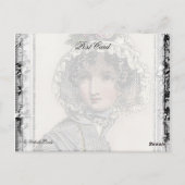 キャロライン、ジェーインスパイアン・オースティン、本好き ポストカード (裏面)