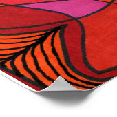 キャロライン・ファグのデザイン「赤の勉強」ポスター ポスター (角)