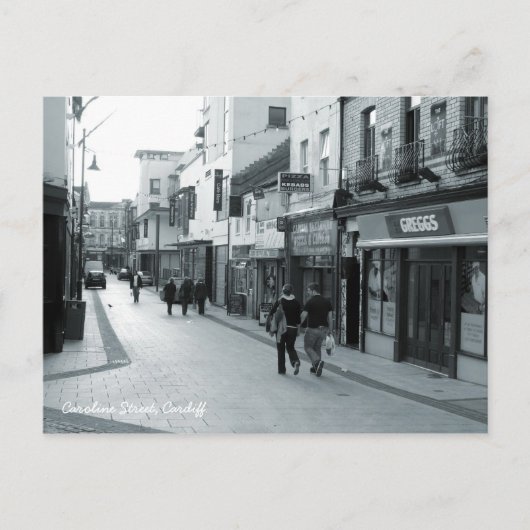 キャロリン通り、カーディフ。 ポストカード (正面)