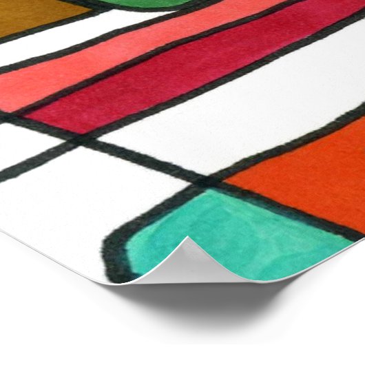 キャロリン・ファグの「街の地図」デザイン ポスター (角)