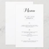 キャロリ結婚ナのディナーメニュー (正面/裏面)