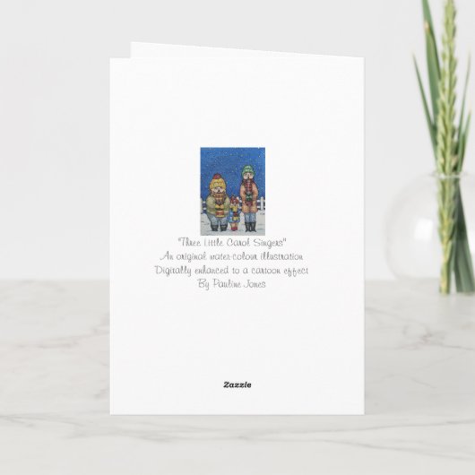 キャロルおもしろい歌手の雪のシーン シーズンカード (裏面)